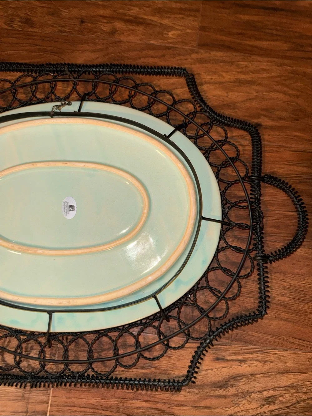 Vintage French Wire Serving Tray/French Country Decor-Square Nest